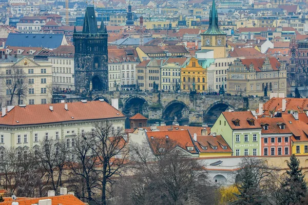 Arielle Ansicht der Prager Stadt — Stockfoto