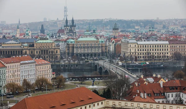 Arielle Ansicht der Prager Stadt — Stockfoto