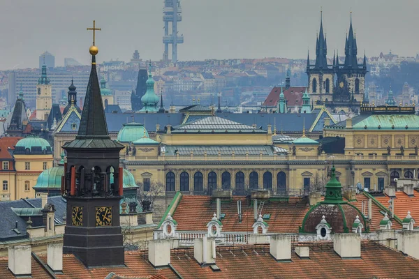 Vedere ariană asupra orașului Praga Fotografie de stoc