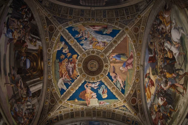 Teto no Vaticano, Cidade do Vaticano, Roma, Itália Fotografias De Stock Royalty-Free