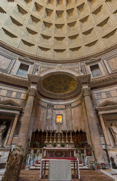 Az ókori Pantheon belső megtekintése Rómában Olaszországban — Stock Fotó