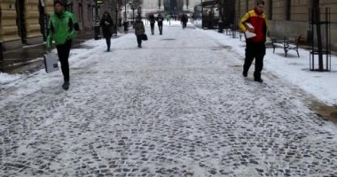 Budapeşte, Macaristan-15 Ocak 2019: kış saatinde St. Stefan Bazilikası dış görünümü