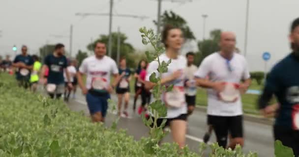 Wings Life World Run Maj 2019 Izmr Turkey Marathon Idrottare — Stockvideo