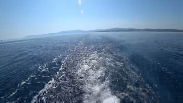 Acorde Oceano Feito Barco — Vídeo de Stock