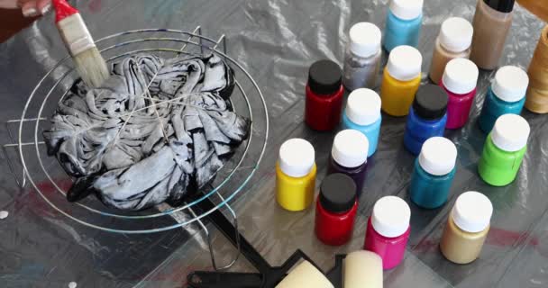 Process Painting Style Tie Dye — Stock Video