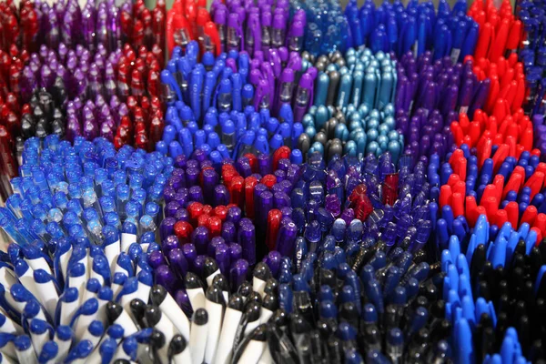 Automatic Ballpoint Pen School Supplies Stationery Accessories Colorful Stationery Stationery — Stock Photo, Image