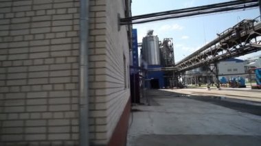 Ladyzhin, Ukrayna, 2 Ağustos 2018: Fabrika karma yemleri imalatı için. Bileşik bitki besleme. Yem fabrikası. 