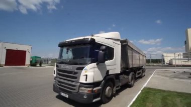 Ladyzhin, Ukrayna, 2 Ağustos 2018: Fabrika karma yemleri imalatı için. Bileşik bitki besleme. Yem fabrikası. 