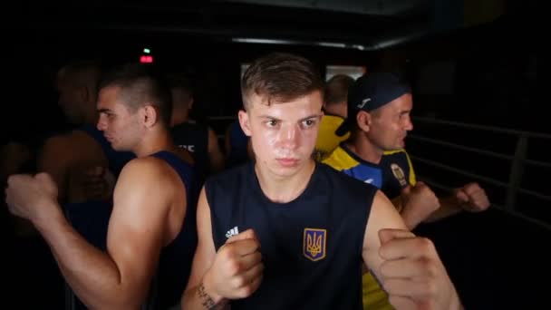 Vinnitsa Ukrajina Srpna 2018 Obrázek Boxer Tým Boxerů Ukrajiny — Stock video