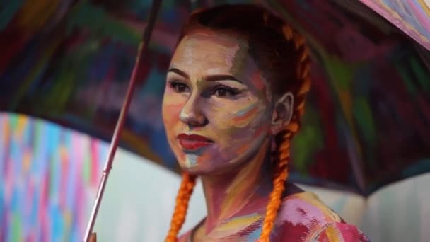 Vinnitsa Ukraine September 2019 Video Set City Festival Body Painting — 图库视频影像
