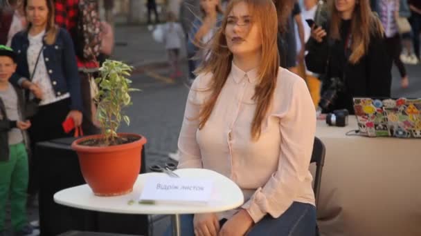Nnitsa Ukraina Październik 2019 Wideo Festiwalu Miejskim Młodzi Ludzie Opowiadają — Wideo stockowe