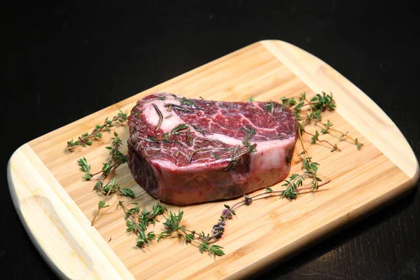 Raw fresh meat steak. Meat for steak. Beef steak. Raw meat.
