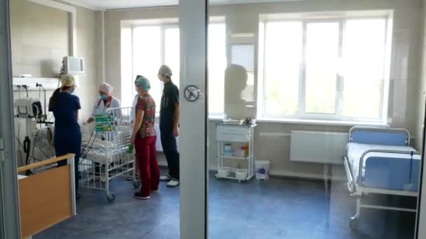 Vinnytsia Ukraine Sierpnia 2020 Intensywna Opieka Oddziale Dziecięcym Szpitala Oiom — Wideo stockowe