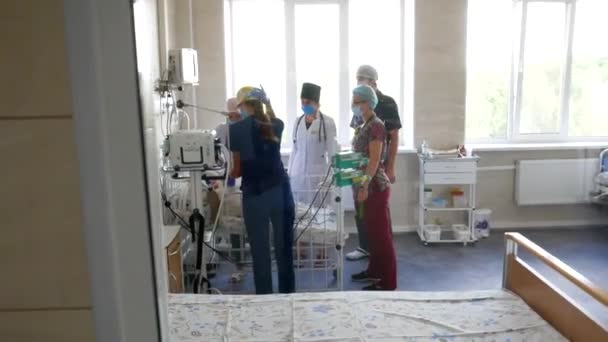 Vinnytsia Ukraine Août 2020 Soins Intensifs Service Pour Enfants Hôpital — Video