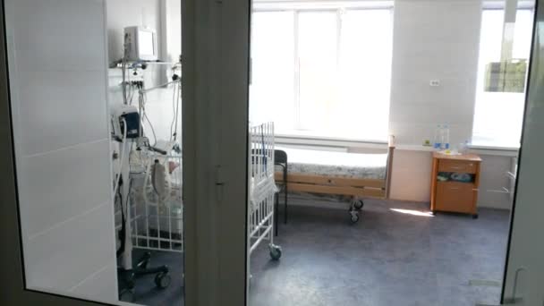 Vinnytsia Ukraine August 2020 Intensivvård Sjukhusets Barnavdelning Barnintensiven Barnsjukhus — Stockvideo