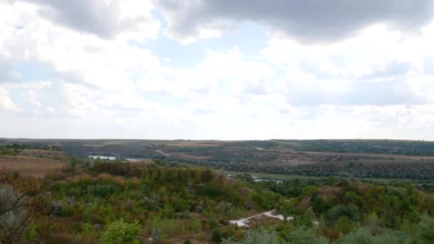 Moldova Ile Ukrayna Nın Devlet Sınırı Olarak Dinyester Nehri Soroka — Stok video