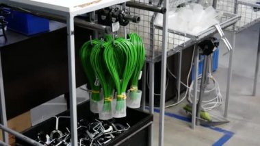 Manufacture of electrical harnesses for Mercedes cars E-class, A-class, S-class. Production of electrical cables in the car industry. 