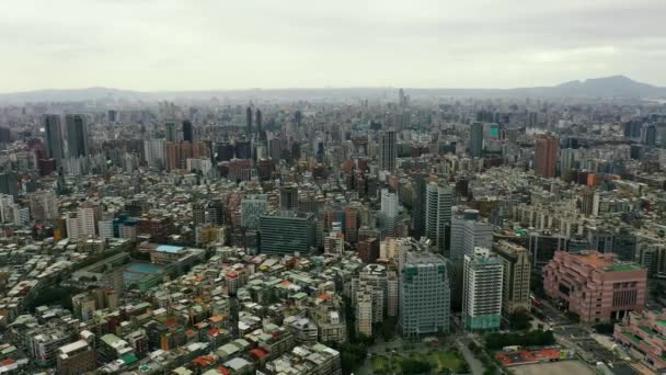 Luftaufnahme Aufnahmen Von Gebäuden Taipeh Taiwan — Stockvideo