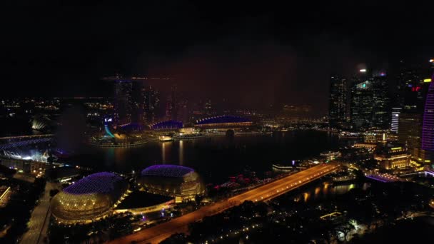 Marina Bay Singapur Stycznia 2020 Sylwester Marina Bay Singapur — Wideo stockowe