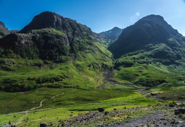 The view of the Three Sisters mountains in Glencoe Valley has been named one of the top views in the UK, beating off competition from mountains and city views in England and Nothern Ireland. clipart