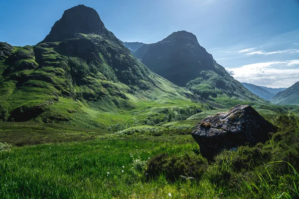 Widok Góry Trzy Siostry Dolinę Glencoe Został Nazwany Jednym Najlepszych — Zdjęcie stockowe