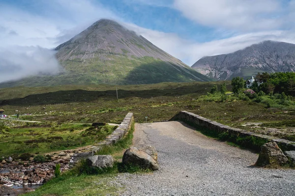 Sligachan Bridge Cuillin Mountains Isle Skye Inner Hebrides Escócia Reino — Fotografia de Stock