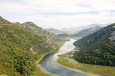 Pavlova Strana Viewpoint'ten görülen Skadar Gölü, Karadağ, Euro