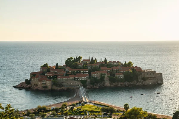 Szigetlet Sveti Stefan Montenegró Európa — Stock Fotó