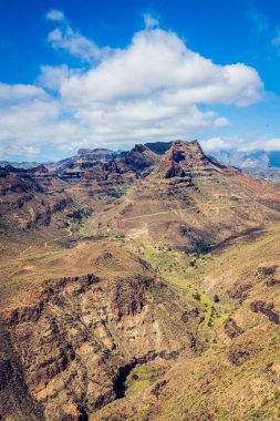 Degollada de las Yeguas kanyonu, Gran Canaria İspanya.
