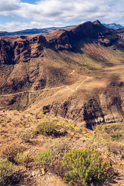 Degollada de las Yeguas kanyonu, Gran Canaria İspanya.