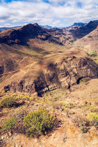 Degollada de las Yeguas kanyonu, Gran Canaria İspanya.