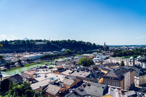 Salzburg, dobrze znane miasto w Austrii, od 1996 wymienione jako une — Zdjęcie stockowe