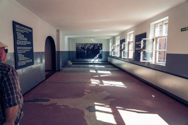 Auschwitz, Polonya - 11 Ağustos 2019: Auschwitz İçinde 