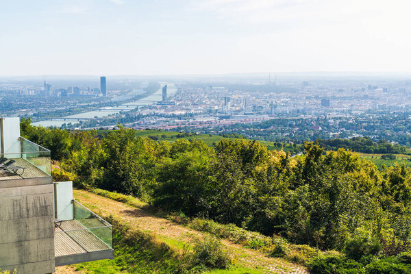 Vienna Aerial View in Summer end / beginning of Autumn / Fall. Вин
