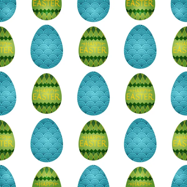 Patrón Sin Costuras Con Imagen Huevos Pascua Multicolores Para Decoración — Vector de stock