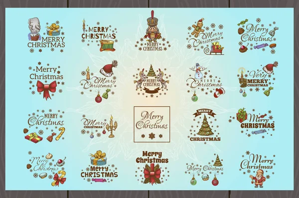 Πλαίσιο Διακοσμητικό Σχέδιο Στοιχείων Για Χριστούγεννα Και Νέο Έτος — Διανυσματικό Αρχείο