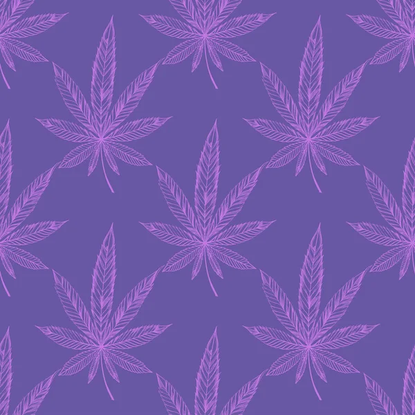 Naadloze Patroon Met Marihuana Verlaat Voor Wallpaper Achtergrond Van Webpagina — Stockvector