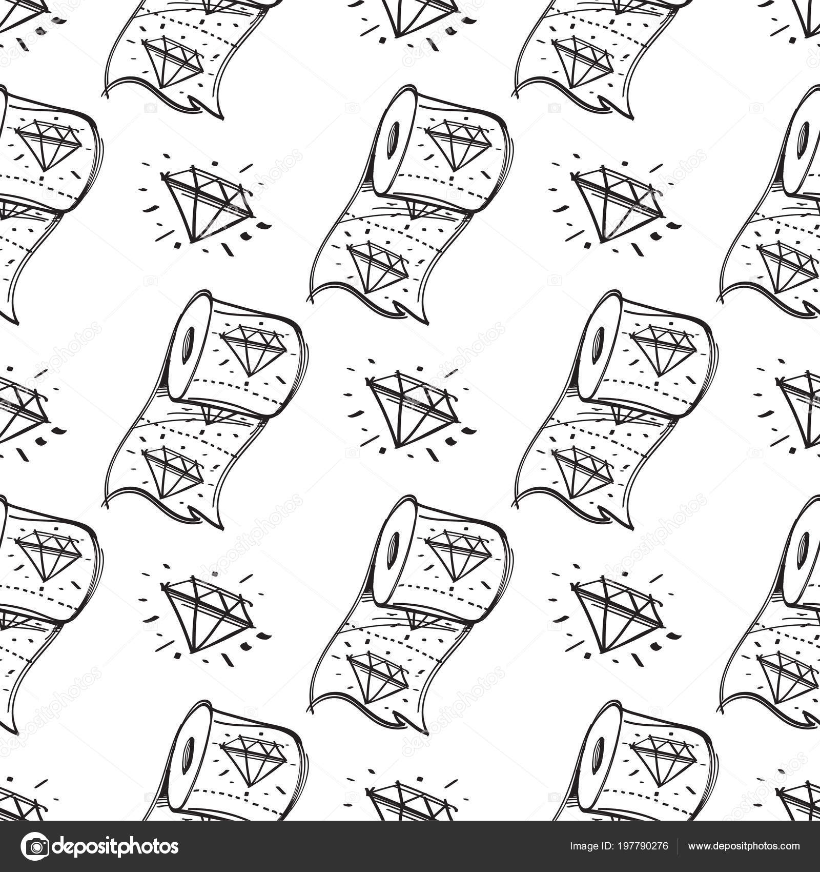 Seamless Pattern Toilet Paper Rolls Diamonds Stock Vector Image by ©filkusto 197790276