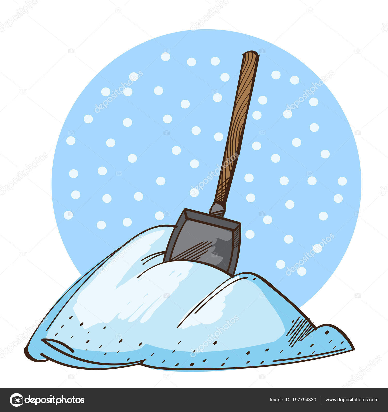 Download Colourful Shovel Pile Snow — Stock Vector © filkusto ...