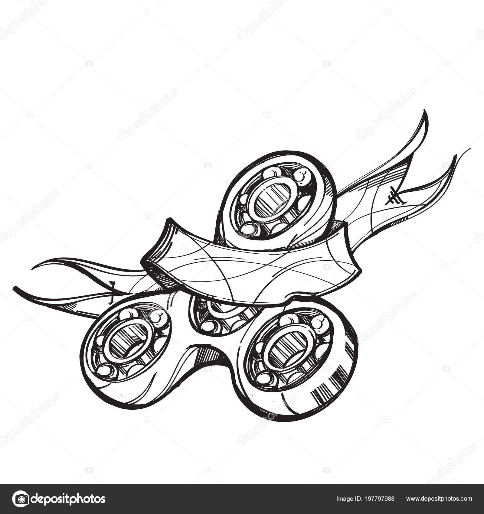 Fidget Spinner Sketch Hand Drawn Monochrome Spinner Sketch Tattoo Stock Vector C Filkusto 197797988 1919 fidget spinner 3d models. https depositphotos com 197797988 stock illustration hand drawn monochrome spinner sketch html