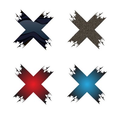 Grunge X-Şekil şablon tasarım afişler, posterler, broşürler için.