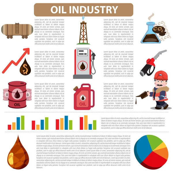 Folleto Folleto Con Infografías Ilustración Vectorial Con Gasolina Tanque Cisterna — Archivo Imágenes Vectoriales