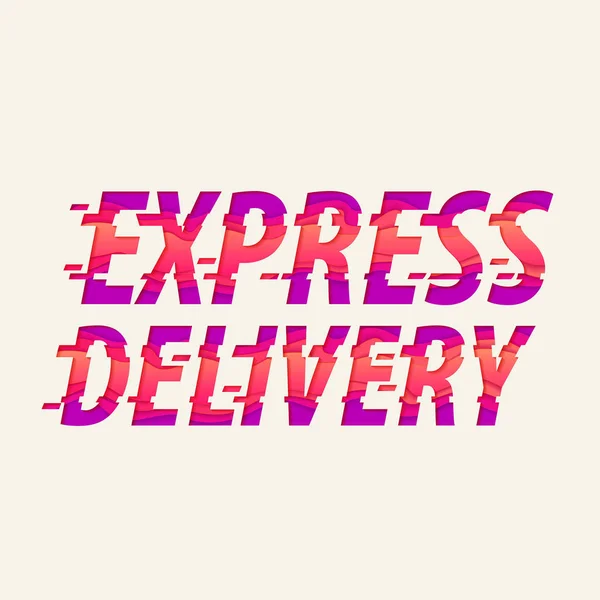 Consegna Express Iscrizione Grafica — Vettoriale Stock