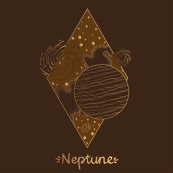 Пейзаж Нептуна Форме Ромба — стоковый вектор