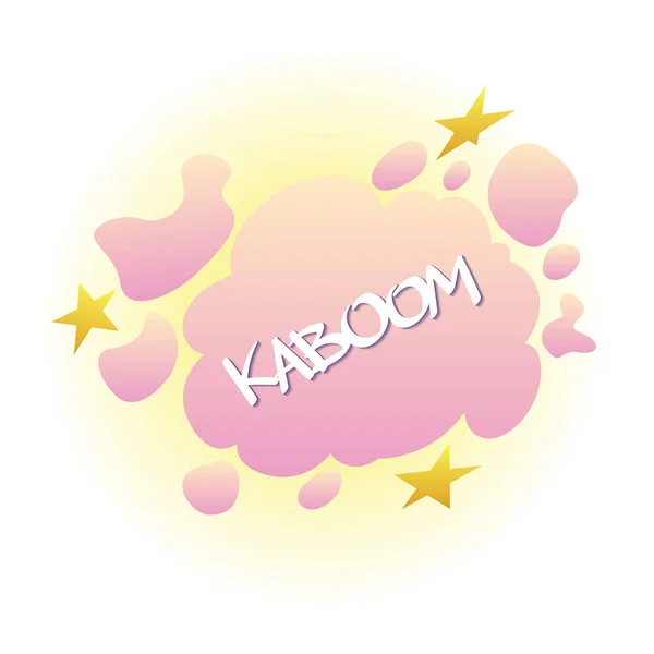 Бульбашка Мовлення Написом Kaboom Векторні Ілюстрації Ізольовані Білому Тлі — стоковий вектор