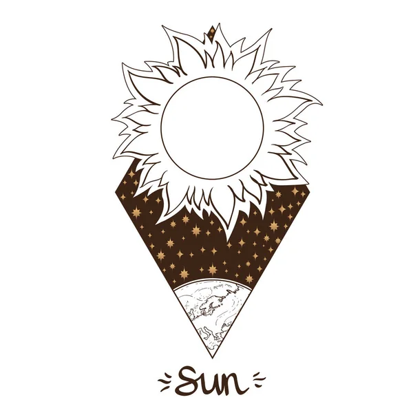 Τοπίο Του Ήλιου Σχήμα Ρόμβου — Διανυσματικό Αρχείο
