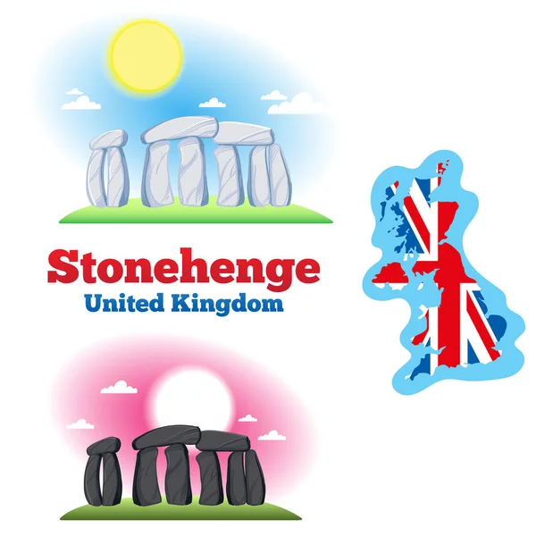 Stonehenge Tarih Öncesi Anıt Ngiltere Poster Afiş Ilanları Diğer Öğeler — Stok Vektör