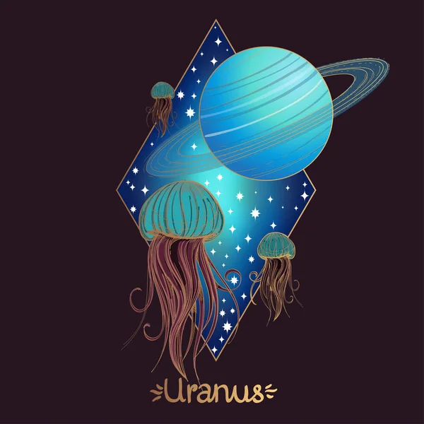 Paesaggio Urano Forma Rombo — Vettoriale Stock