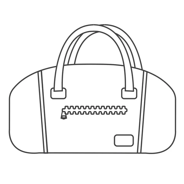 Sport Monochrome Sac Vecteur Isolé Sur Fond Blanc — Image vectorielle