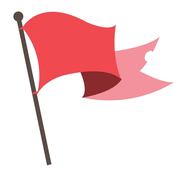 红色标志图标 白色背景下的旗向量平面图 — 图库矢量图片
